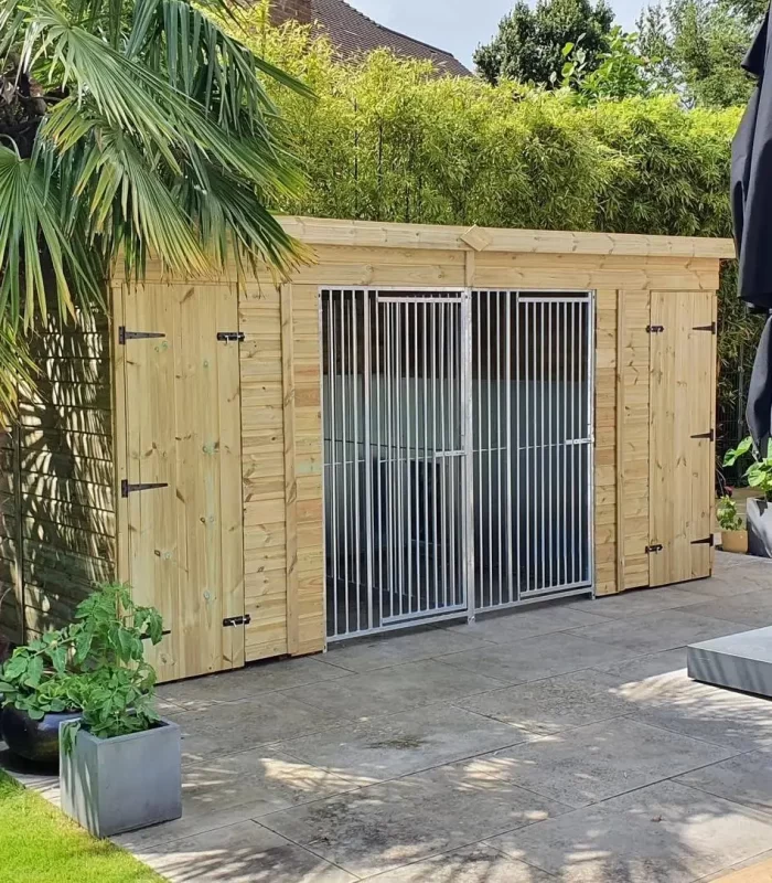 14x4ft pent duo external galvanised anti destruction pack